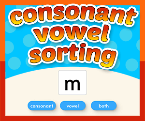 Consonant Vowel Sorting Game