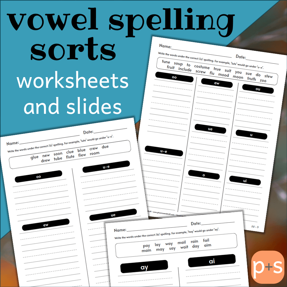 TPT Vowel Spelling Sorts